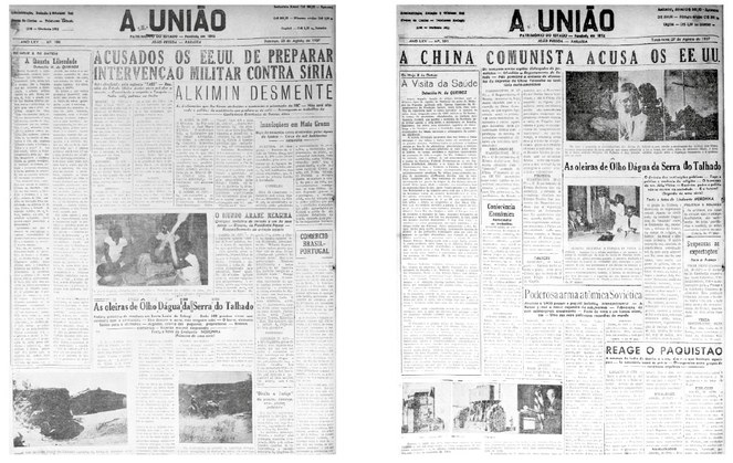 Publicada em duas partes, em 1956, matéria das oleiras da Serra do Talhado foi a gênese de ‘Aruanda’ | Fotos: Arquivo A União